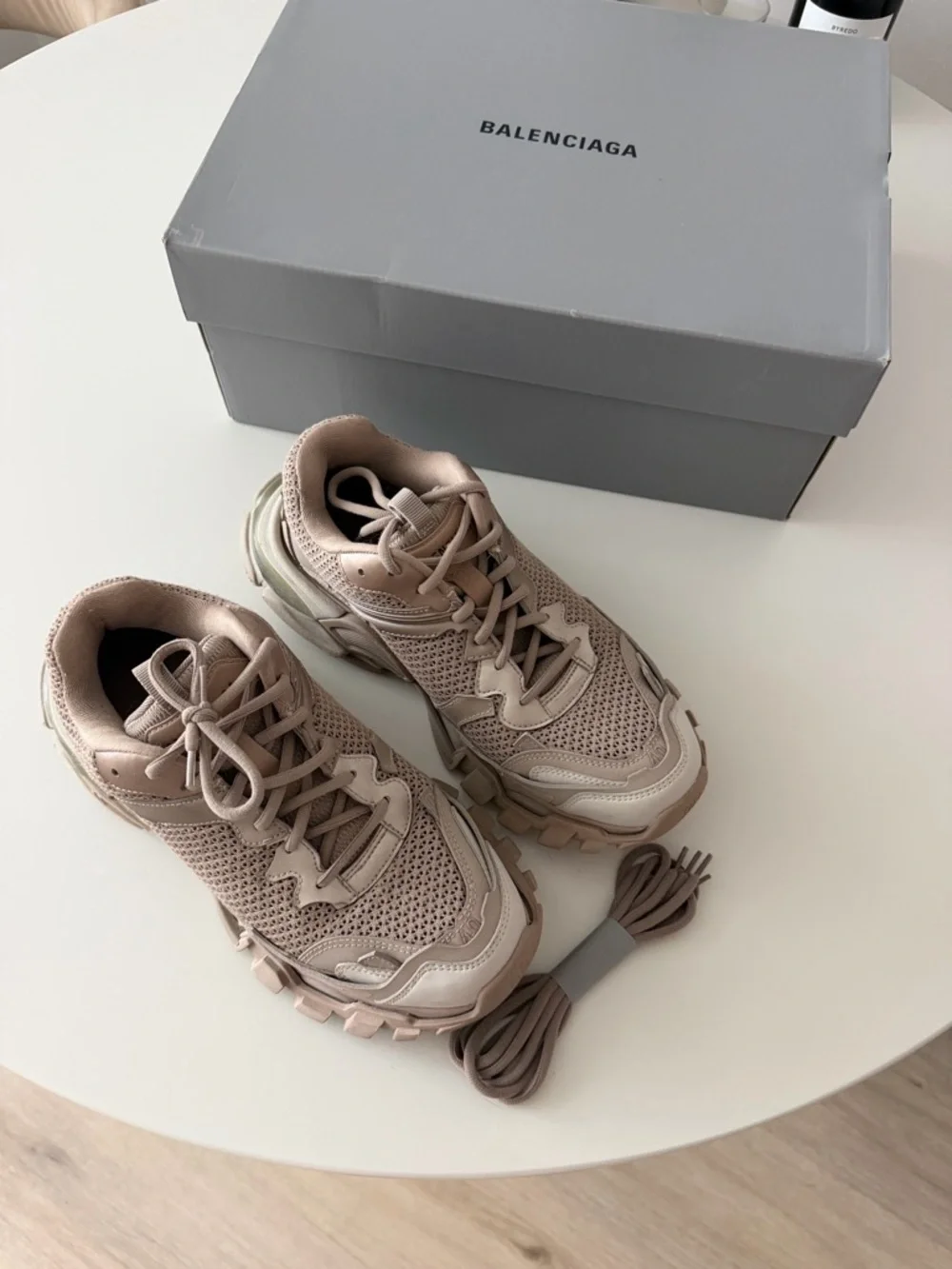 New. Balenciaga Beige/Taupe Track Trainer Sneakers - Picture 12 of 16